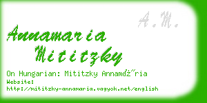 annamaria mititzky business card